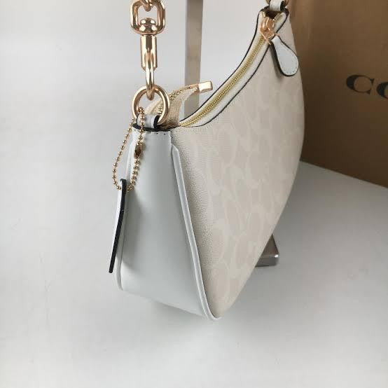 Coach Teri Shoulder Bag in Signature Canvas and Leather