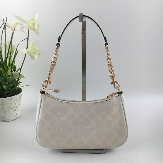 Coach Teri Shoulder Bag in Signature Canvas and Leather